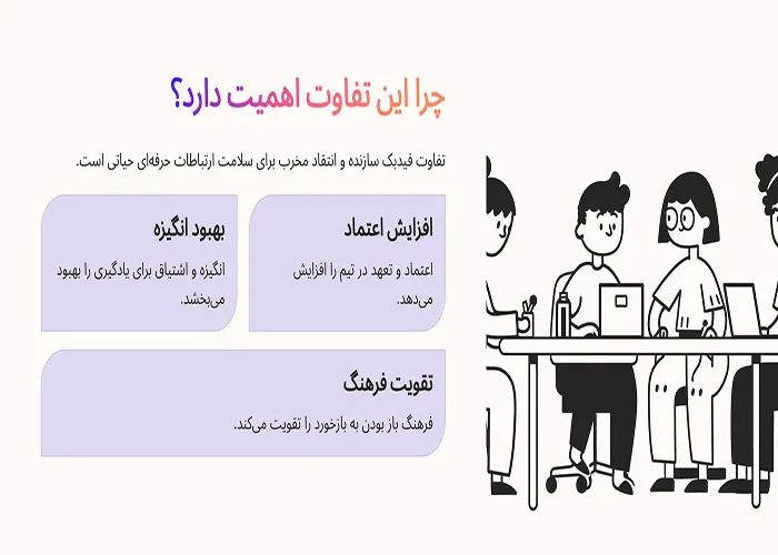 تفاوت فیدبک سازنده و انتقاد مخرب
